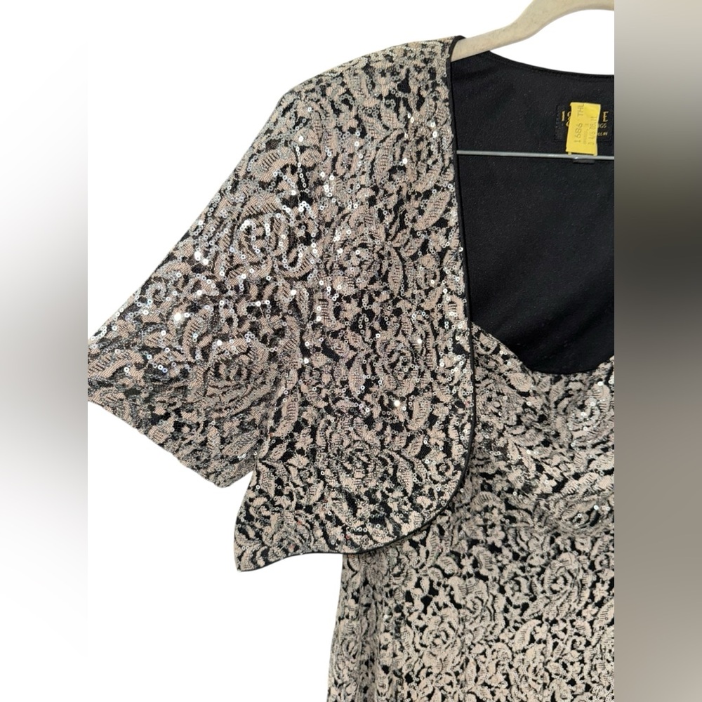 Vintage 1990’s IgNite Evenings by Carrollin Silver Elegant‎ Formal Gown - Picture 10 of 15